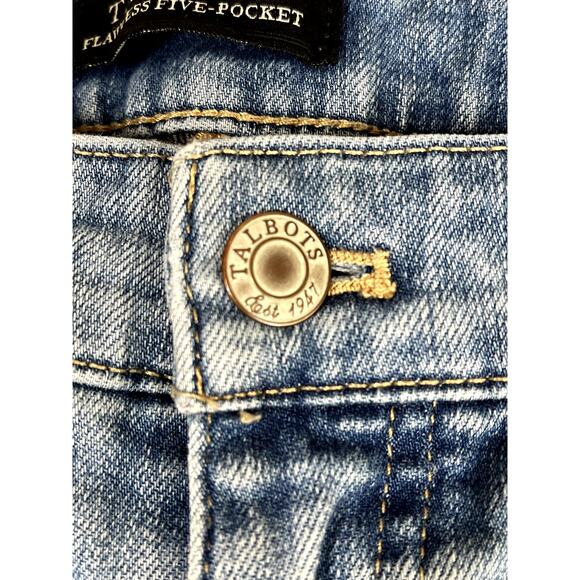 Talbots Flawless Five-Pocket Slim Ankle light wash jeans, size 0 - Picture 6 of 10